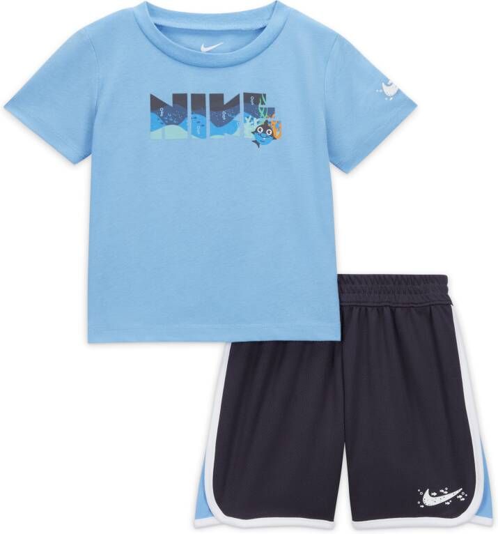 Nike Sportswear Coral Reef Mesh Shorts Set Tweedelige babyset Grijs