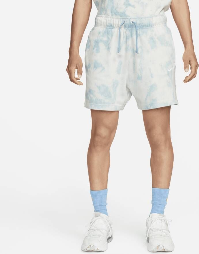 Nike Sportswear Wo 's Washed Jersey Shorts Sportshorts Kleding worn blue white maat: XS beschikbare maaten:XS S M L XL