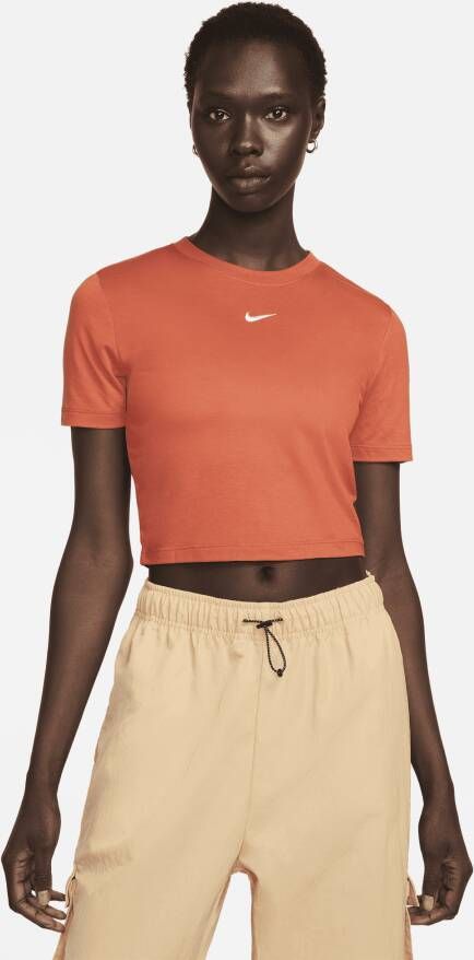 Nike Sportswear Essential Croptop voor dames Oranje