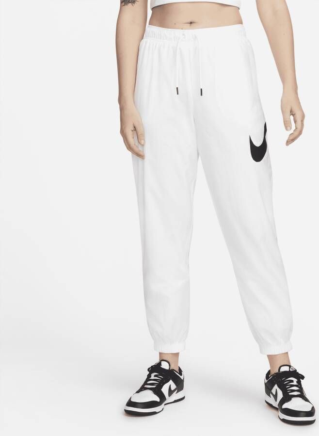 Nike Sportswear Essential Damesbroek met halfhoge taille Wit