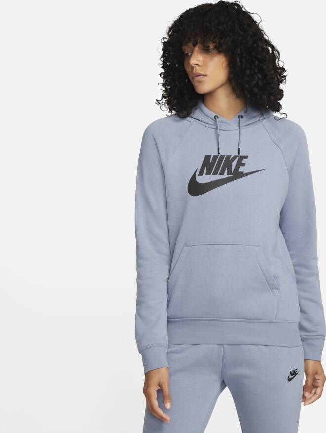 Nike Sportswear Essential Fleecehoodie voor dames Blauw