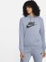 Nike Sportswear Essential Fleecehoodie voor dames Blauw - Thumbnail 1