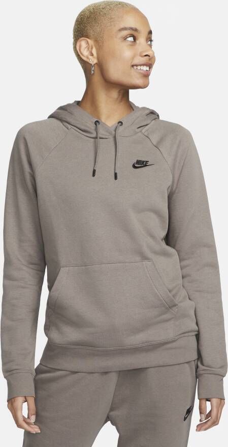 Nike Sportswear Essential Fleecehoodie voor dames Grijs