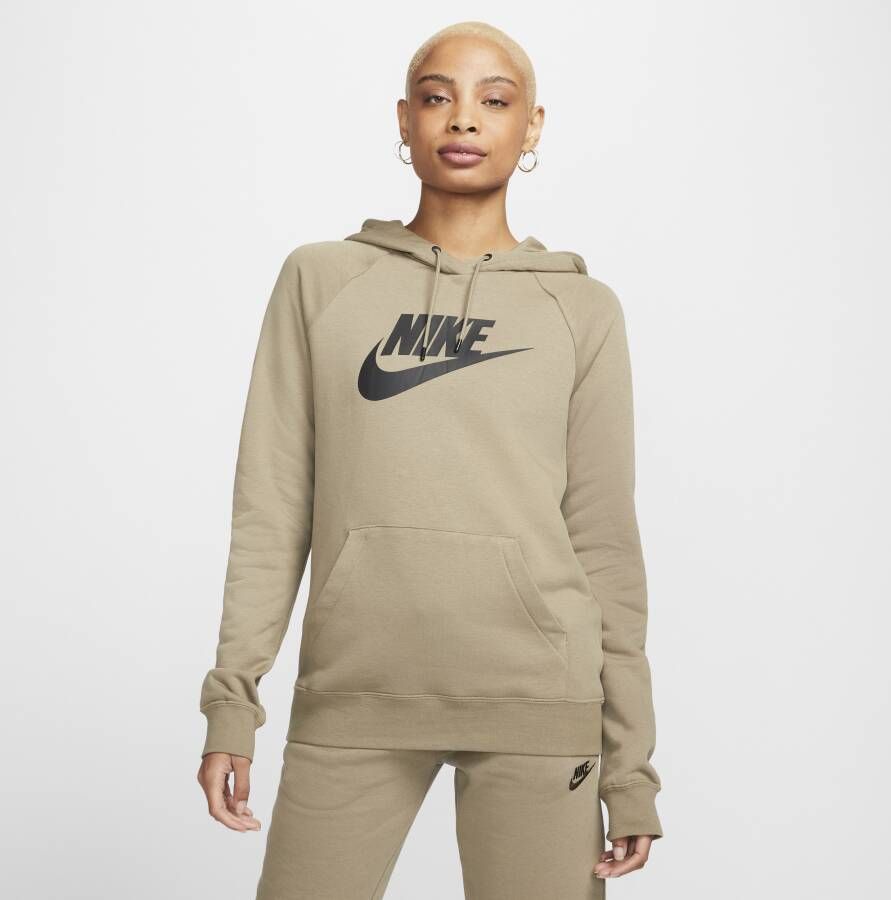 Nike Sportswear Essential Fleecehoodie voor dames Grijs