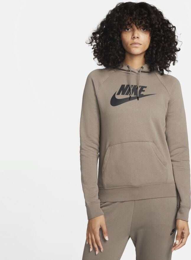 Nike Sportswear Essential Fleecehoodie voor dames Grijs