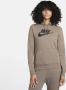 Nike Sportswear Essential Fleecehoodie voor dames Grijs - Thumbnail 1