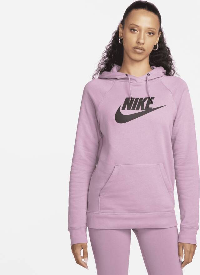 Nike Sportswear Essential Fleecehoodie voor dames Paars