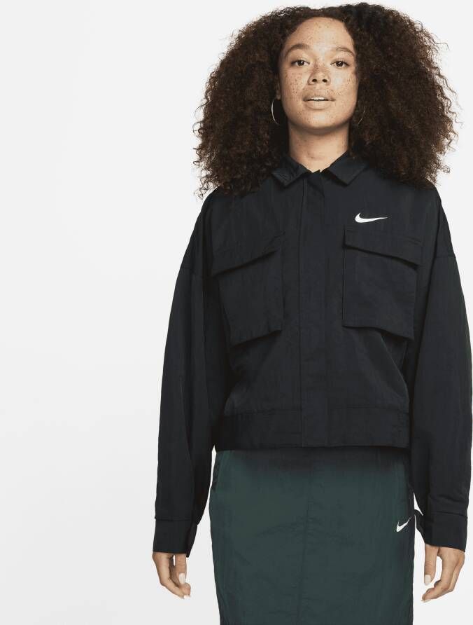 Nike Field Jacket met Mesh Binnenvoering Black Dames
