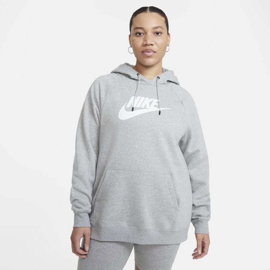 Nike Sportswear Essential Hoodie voor dames (Plus Size) Grijs