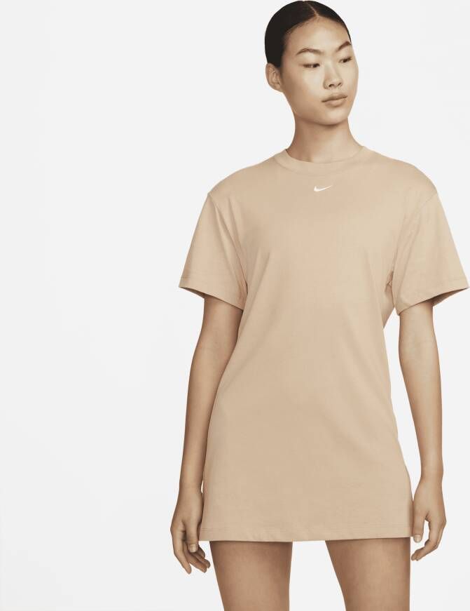 Nike Sportieve Crew-neck T-shirt Jurk Pink Dames