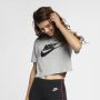 Nike Sportswear Essential Kort T-shirt met logo voor dames Grijs - Thumbnail 2