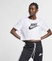 Nike Sportswear Essential Kort T-shirt met logo voor dames Wit - Thumbnail 2