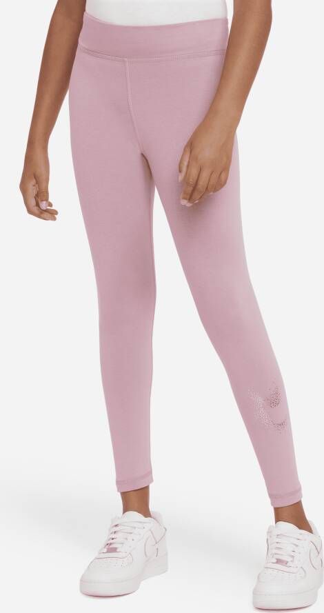 Nike Sportswear Essential Legging met halfhoge taille voor meisjes Roze