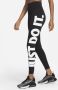 Nike Sportswear Essential Legging met hoge taille en graphic voor dames Zwart - Thumbnail 2