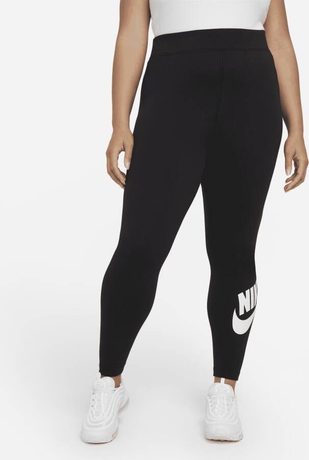Nike Sportswear Essential Legging met hoge taille voor dames (Plus Size) Zwart