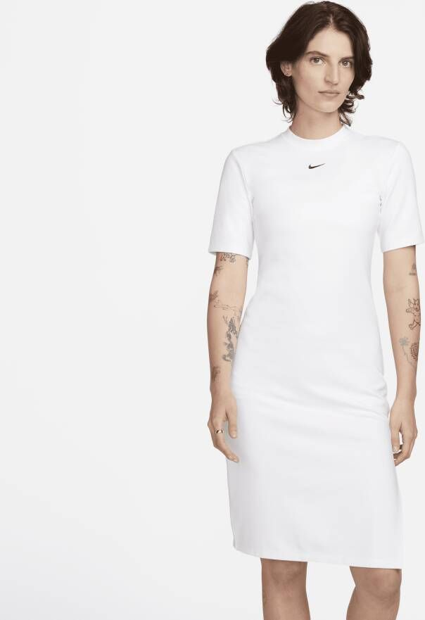 Nike Sportswear Essential Midi jurk Wit