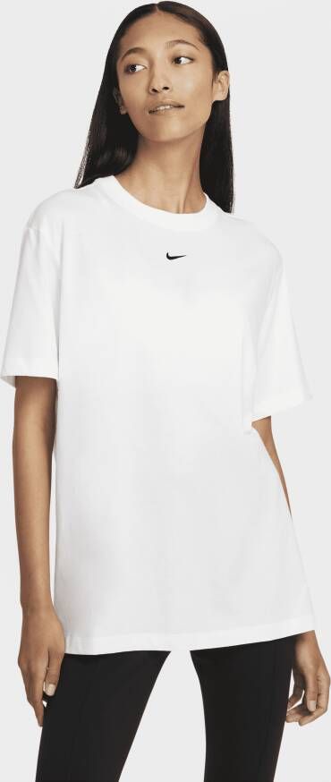 Nike Sportswear Essential Oversized damestop met korte mouwen Wit