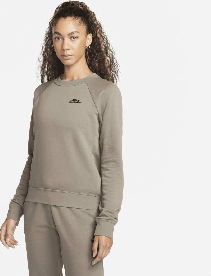 Nike Sportswear Essential Sweatshirt van fleece voor dames Grijs
