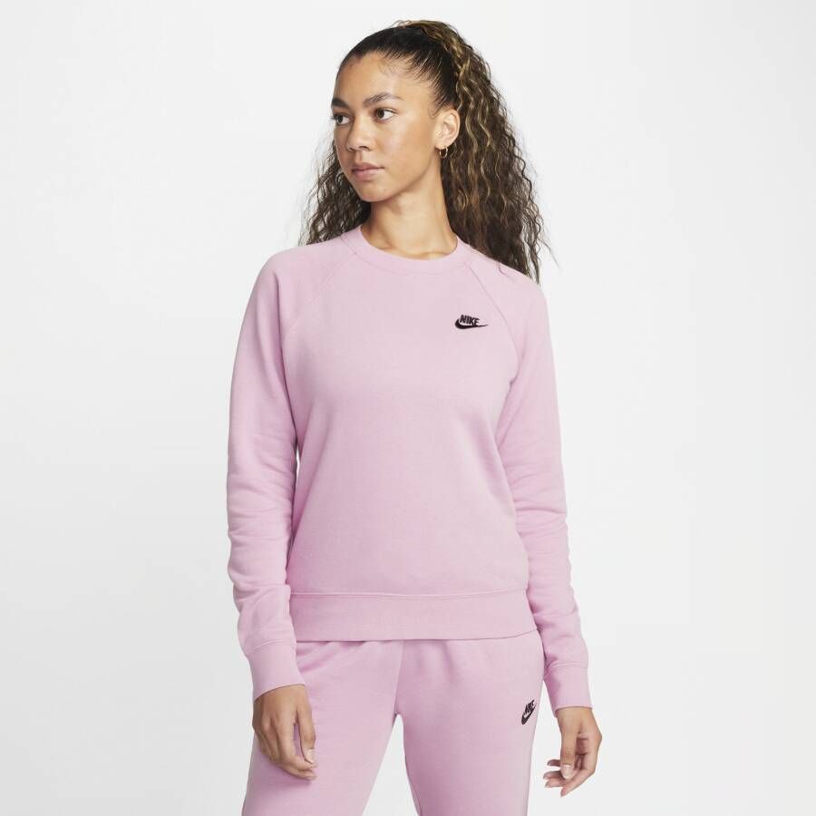 Nike Sportswear Essential Sweatshirt van fleece voor dames Paars