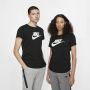 Nike sportswear essentials icon future shirt zwart wit dames - Thumbnail 3