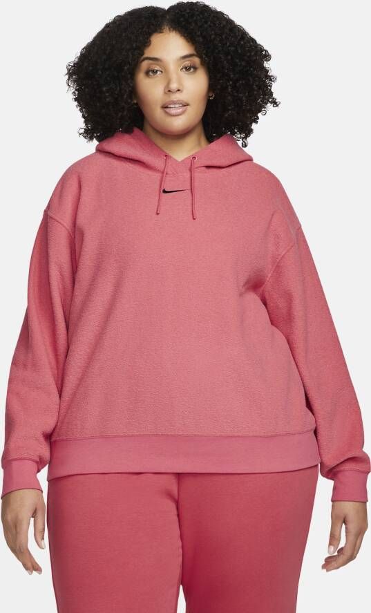 Nike Sportswear Essential Zachte hoodie voor dames (Plus Size) Roze