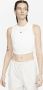 Nike Sportswear Chill Knit aansluitende korte tanktop met mini-rib voor dames Wit - Thumbnail 1