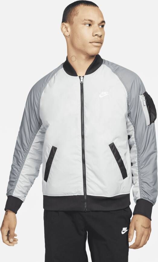 Nike Sportswear Essentials Omkeerbaar geweven bomberjack met isolatie voor heren Grijs