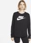 Nike Sportswear Essentials T-shirt met lange mouwen en logo voor dames Zwart - Thumbnail 1