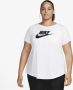 Nike Sportswear Essentials T-shirt met logo voor dames (Plus Size) Wit - Thumbnail 1