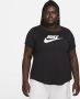 Nike Sportswear Essentials T-shirt met logo voor dames (Plus Size) Zwart - Thumbnail 1