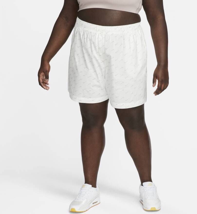Nike Sportswear Everyday Modern geweven damesshorts met hoge taille (Plus Size) Wit