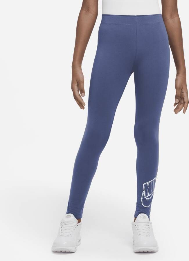 Nike Sportswear Favorites Legging met graphic voor meisjes Blauw