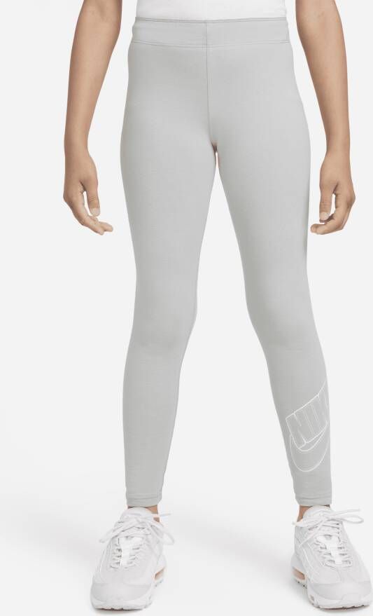Nike Sportswear Favorites Legging met graphic voor meisjes Grijs