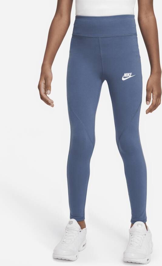 Nike Sportswear Favorites Legging met hoge taille voor meisjes Blauw