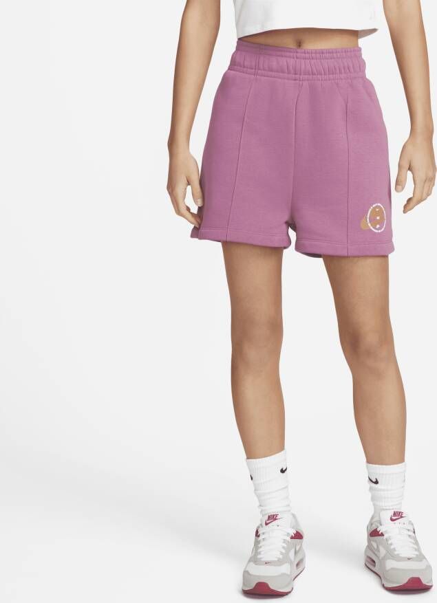 Nike Sportswear Fleeceshorts voor dames Paars