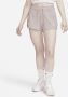 Nike Sportswear Geribde jersey damesshorts met hoge taille Bruin - Thumbnail 1