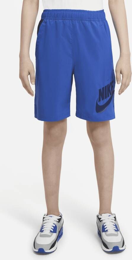 Nike Sportswear Geweven jongensshorts Blauw