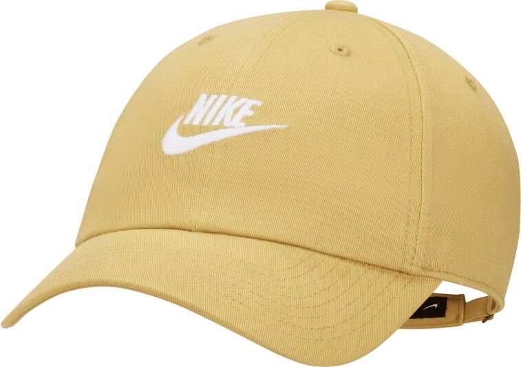 Nike Gebogen Klep Pet Gewassen Goud Wit Brown Unisex