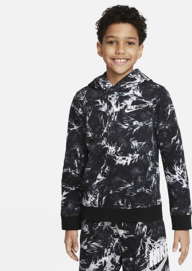 Nike Sportswear Hoodie van sweatstof met print voor jongens Zwart