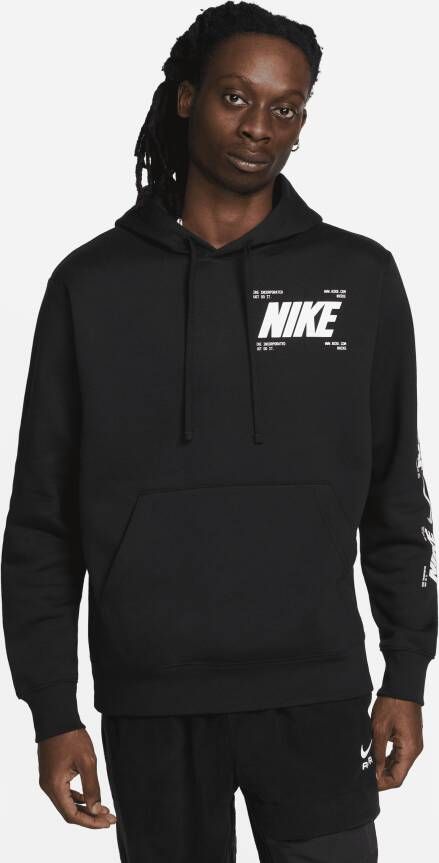 Nike Sport Hoodie met Sneeuwvlokkenprint Black Heren