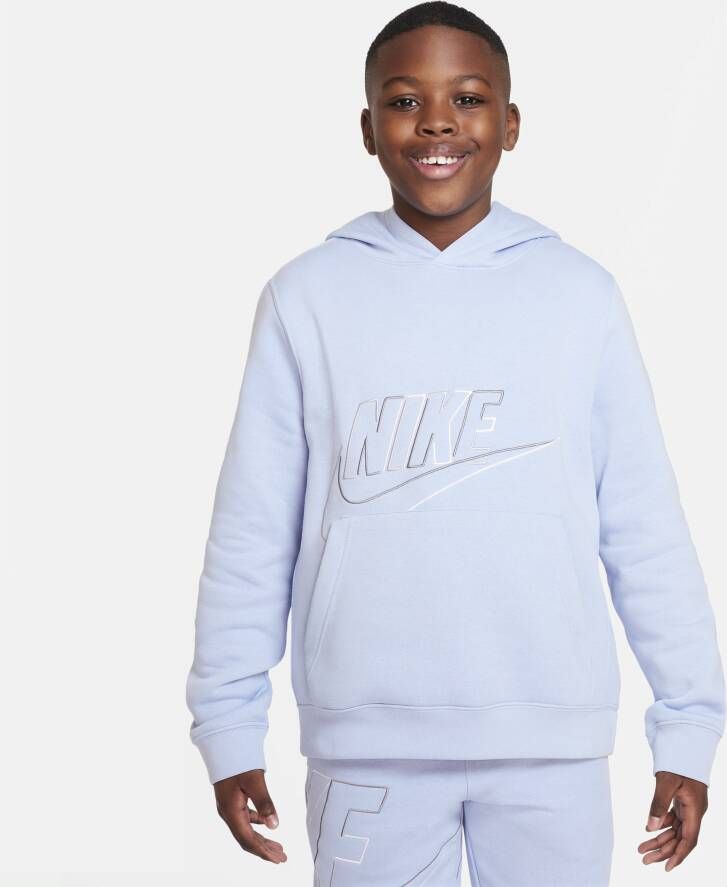 Nike Sportswear Hoodie voor jongens (ruimere maten) Blauw