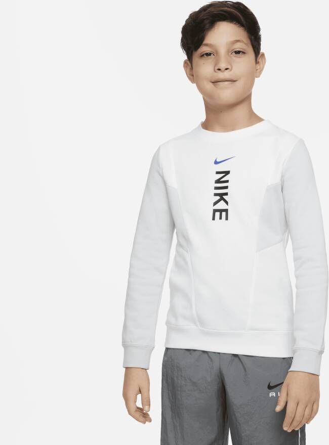 Nike Sportswear Hybrid Fleece sweatshirt voor jongens Wit