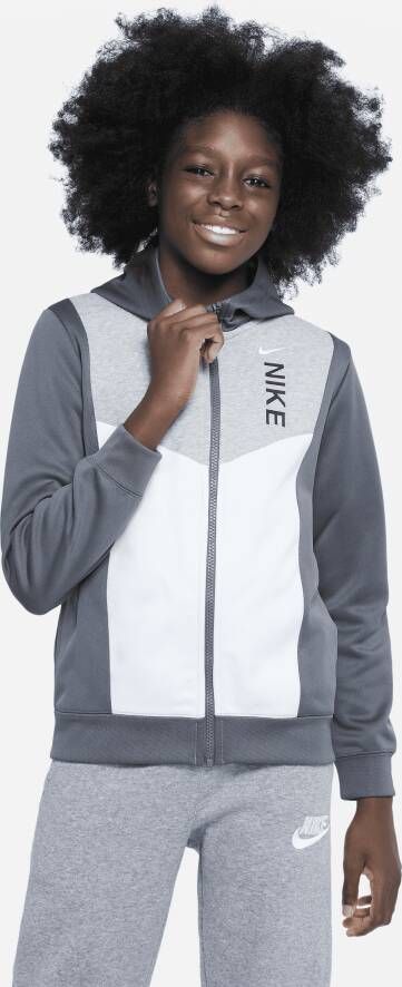 Nike Sportswear Hybrid Fleecehoodie met rits voor jongens Grijs