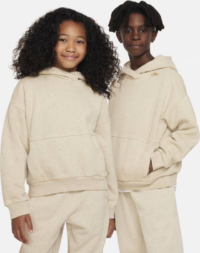 Nike Sportswear Icon Fleece Oversized hoodie voor kids Bruin