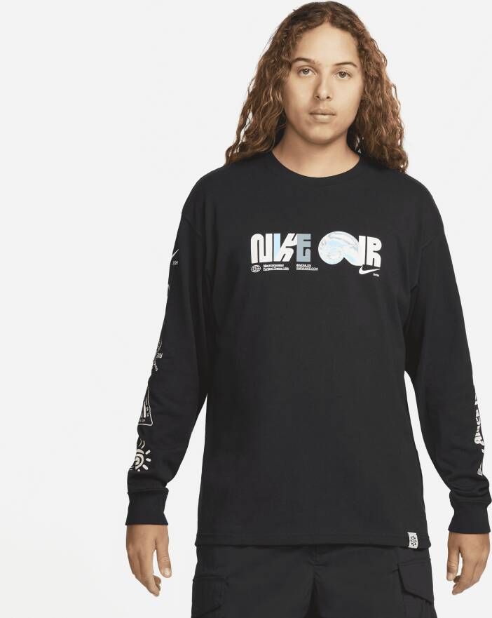 Nike Sportswear Max90 T-shirt met lange mouwen voor heren Zwart