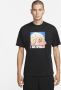 Nike Zwarte Heren Tee met Open Hals Black Heren - Thumbnail 1