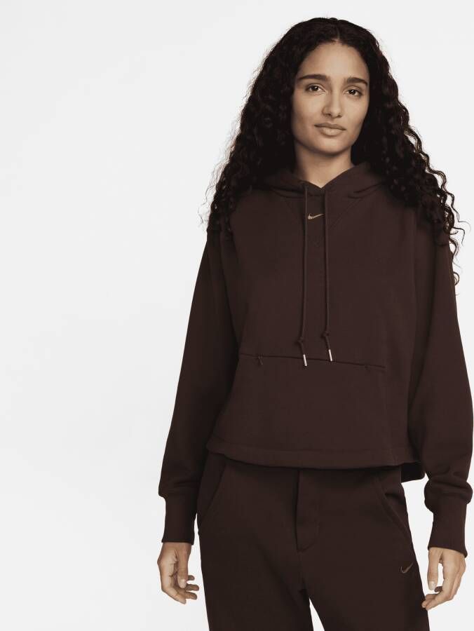 Nike Sportswear Modern Fleece Oversized hoodie van sweatstof voor dames Bruin
