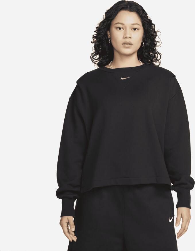 Nike Sportswear Modern Fleece Oversized sweatshirt met ronde hals voor dames Zwart