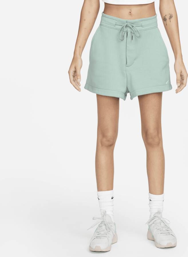 Nike Sportswear Modern Fleece Ruimvallende damesshorts van sweatstof Groen