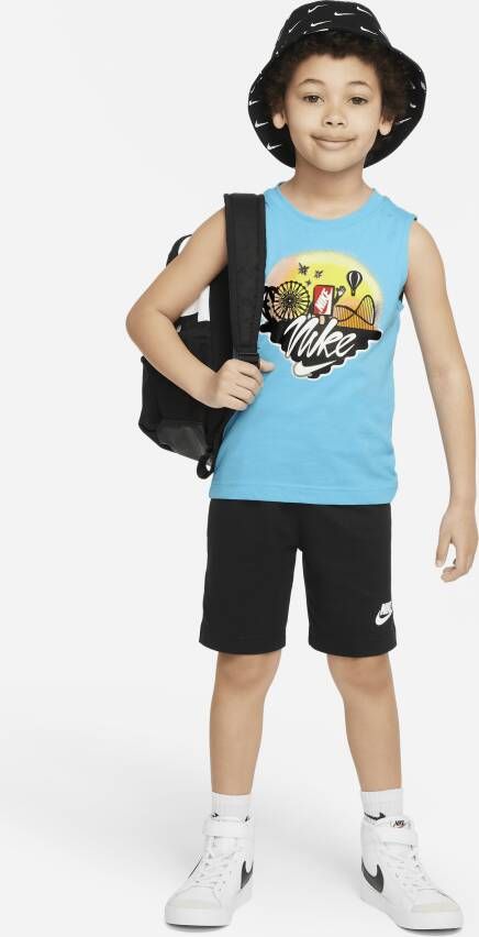 Nike Sportswear Muscle Tee and Shorts Set tweedelige kleuterset Zwart